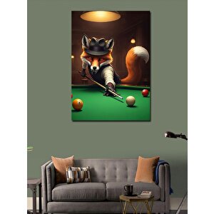 Kanvas Tablo Bilardo Tilkisi 100x140 cm