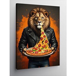 Kanvas Tablo Pizza Seven Aslan 50x70 cm