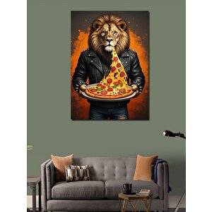 Kanvas Tablo Pizza Seven Aslan 50x70 cm