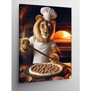 Kanvas Tablo Lahmacun Yapan Aslan 70x100 cm