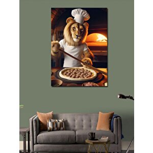 Kanvas Tablo Lahmacun Yapan Aslan 70x100 cm