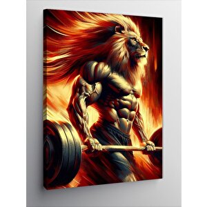 Kanvas Tablo Alevli Sporcu Aslan 70x100 cm
