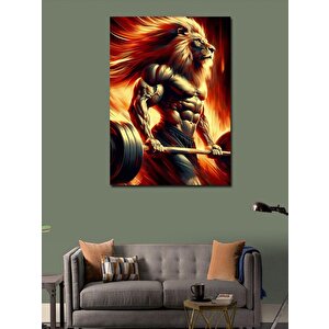 Kanvas Tablo Alevli Sporcu Aslan 70x100 cm