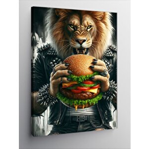 Kanvas Tablo Burger Seven Aslan 70x100 cm