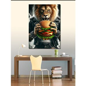 Kanvas Tablo Burger Seven Aslan 70x100 cm