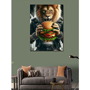 Kanvas Tablo Burger Seven Aslan 70x100 cm