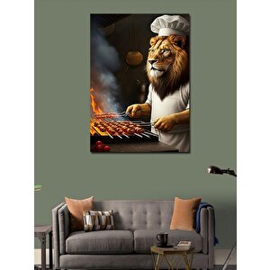 Kanvas Tablo Mangal Yapan Aslan 70x100 cm