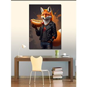 Kanvas Tablo Sosisli Sandviç Seven Tilki 70x100 cm