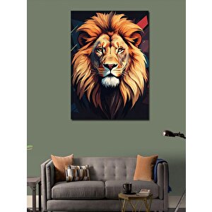 Kanvas Tablo Kükreyen Aslan 70x100 cm