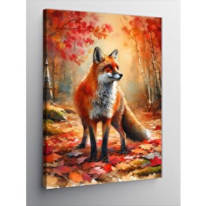 Kanvas Tablo Sonbaharda Tilki 70x100 cm