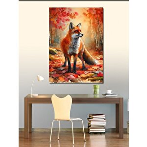 Kanvas Tablo Sonbaharda Tilki 70x100 cm