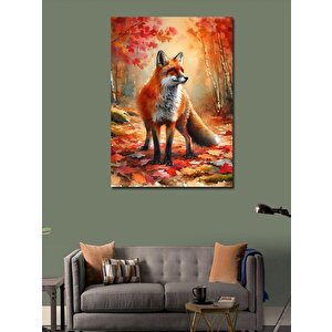 Kanvas Tablo Sonbaharda Tilki 70x100 cm