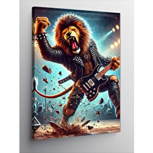 Kanvas Tablo Rockçı Aslan 100x140 cm