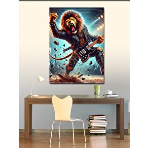 Kanvas Tablo Rockçı Aslan 100x140 cm