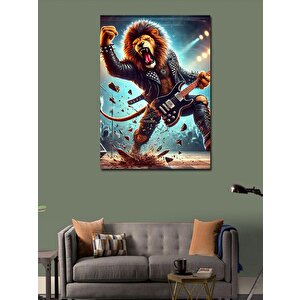 Kanvas Tablo Rockçı Aslan 100x140 cm