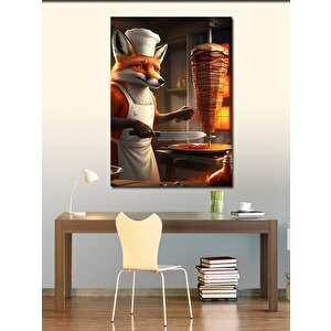 Kanvas Tablo Dönerci Tilki 70x100 cm