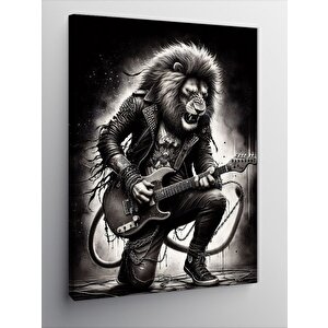 Kanvas Tablo Rockçı Aslan 100x140 cm