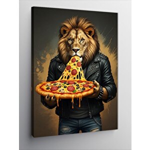 Kanvas Tablo Pizza Seven Aslan 50x70 cm