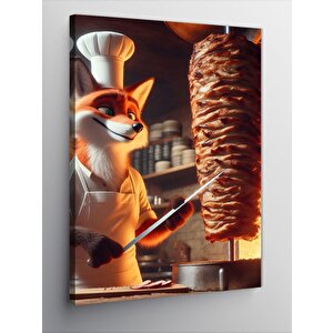 Kanvas Tablo Döner Ustası Tilki 50x70 cm