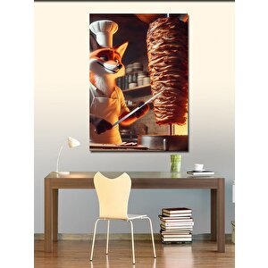 Kanvas Tablo Döner Ustası Tilki 50x70 cm