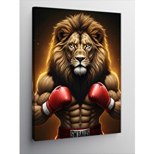 Kanvas Tablo Boksör Aslan 100x140 cm