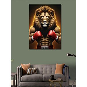 Kanvas Tablo Boksör Aslan 100x140 cm