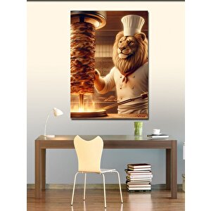 Kanvas Tablo Döner Ustası Aslan 100x140 cm