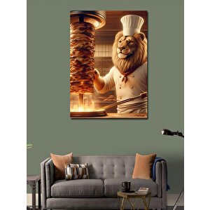 Kanvas Tablo Döner Ustası Aslan 50x70 cm