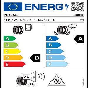 Petlas 185/75 R16c 104/102r Full Grip Pt925 Hafif Ticari Kış Lastiği ( Üretim Yılı: 2024 )