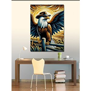 Kanvas Tablo Kartal Figürü 100x140 cm