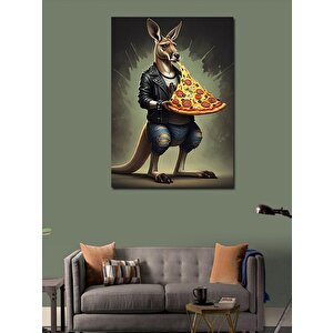 Kanvas Tablo Pizza Tutan Kanguru 100x140 cm