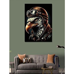 Kanvas Tablo Motorsikletli Kartal 70x100 cm