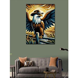 Kanvas Tablo Kartal Figürü 50x70 cm