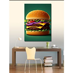 Kanvas Tablo Dev Hamburger 50x70 cm
