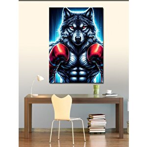 Kanvas Tablo Boksör Kurt 100x140 cm