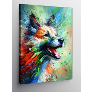 Kanvas Tablo Renkli Kurt 70x100 cm