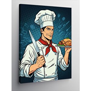 Kanvas Tablo Pizza Ustası Aşçı 50x70 cm