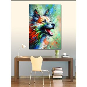 Kanvas Tablo Renkli Kurt 100x140 cm