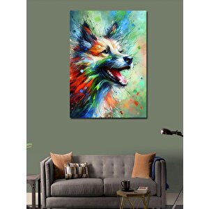 Kanvas Tablo Renkli Kurt 100x140 cm