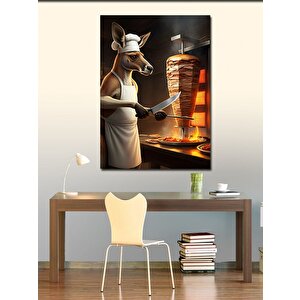 Kanvas Tablo Dönerci Kanguru 50x70 cm