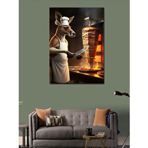 Kanvas Tablo Dönerci Kanguru 50x70 cm