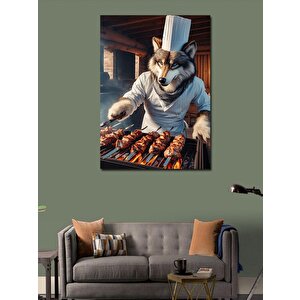 Kanvas Tablo Mangal Ustası Kurt 50x70 cm