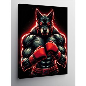 Kanvas Tablo Kaslı Kurt Boksör 100x140 cm