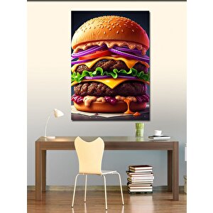 Kanvas Tablo Dev Hamburger 100x140 cm