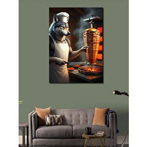 Kanvas Tablo Döner Ustası Kurt 50x70 cm