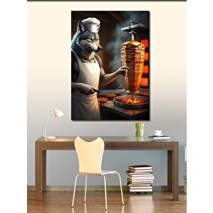 Kanvas Tablo Döner Ustası Kurt 70x100 cm