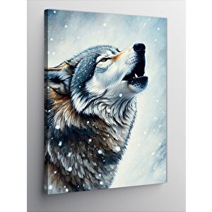 Kanvas Tablo Uluyan Kurt 70x100 cm