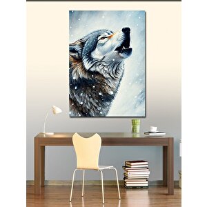 Kanvas Tablo Uluyan Kurt 70x100 cm