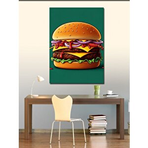 Kanvas Tablo Dev Hamburger 100x140 cm