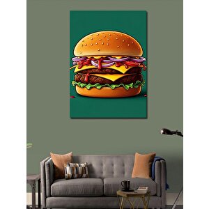 Kanvas Tablo Dev Hamburger 100x140 cm